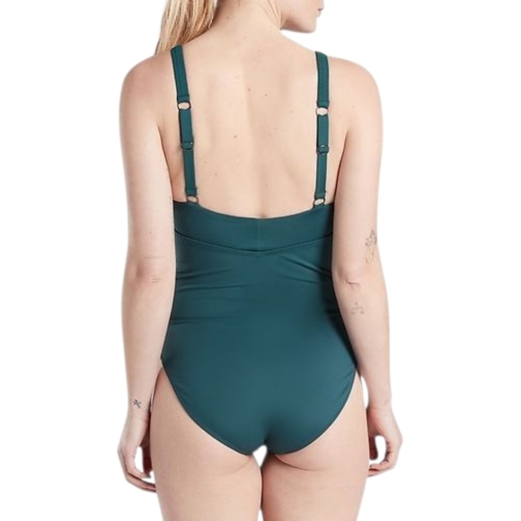 Athleta Sculpted One Piece Swimsuit Oceanic Teal Size Medium - Picture 11 of 14